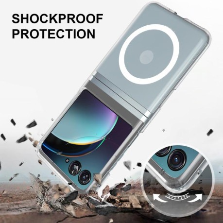 Протиударний чохол Scratchproof PC Transparent MagSafe на Motorola Razr 70 / 60 / 50 — прозорий