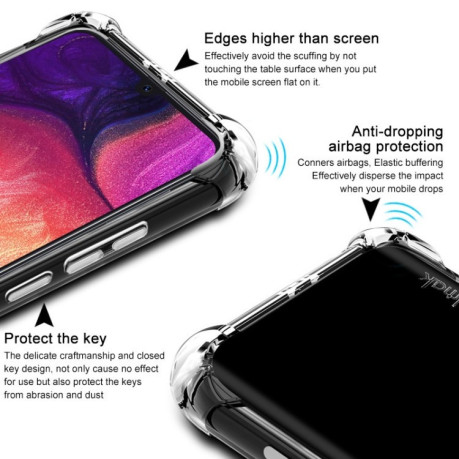 Противоударный чехол IMAK All-inclusive Samsung Galaxy A50/A30s/A50s- матовый черный