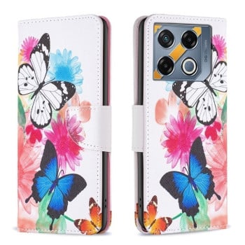 Чехол-книжка Colored Drawing Pattern для Infinix GT 20 Pro 5G - Butterflies