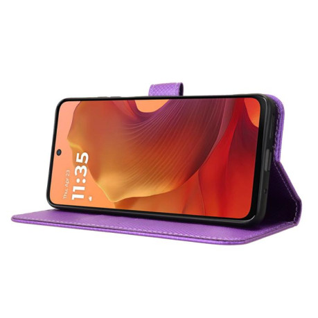 Чохол-книжка Diamond Texture для Motorola Moto G15 4G / G15 Power 4G - фіолетовий