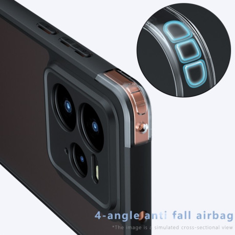 Противоударный чехол Armor Precise Hole PC Hybrid TPU для Realme GT 7 Pro - черный