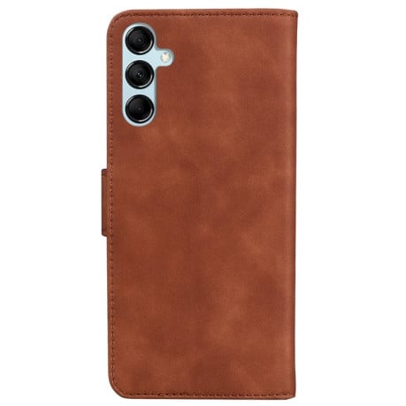 Чехол-книжка Skin Feel Pure Color для Samsung Galaxy M14 5G - коричневый