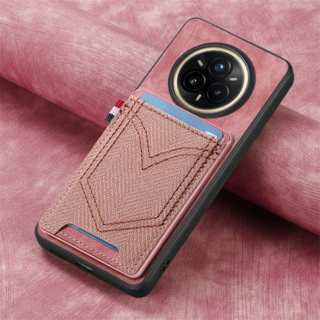 Чехол Denim Texture Leather Skin на Realme 14 Pro+ - рожевий