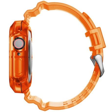Спортивный ремешок Transparent для Apple Watch Series 8/7 41mm / 40mm / 38mm - оранжевый