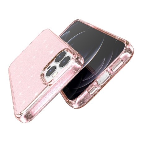 Протиударний чохол Terminator Style Glitter для iPhone 13 Pro Max - рожевий