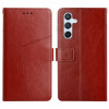 Чехол-книжка Y-shaped Pattern для Samsung Galaxy A55 5G - коричневый