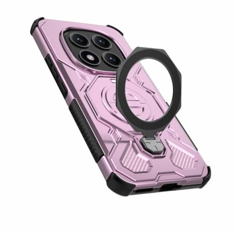 Противоударный чехол J-20 Solid Color MagSafe Magnetic для Poco 8 Pro/Redmi Note 15 Pro+ 5G Global 163.3mm — розовый