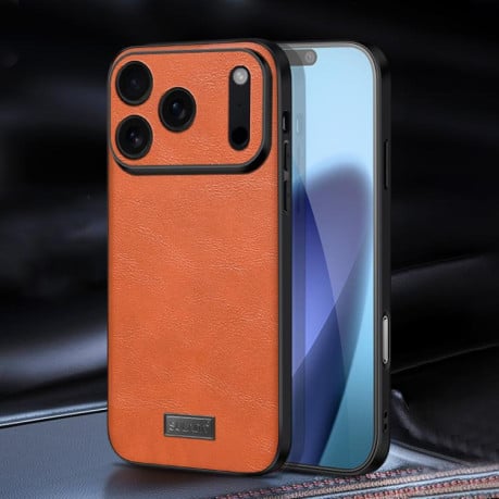 Чехол SULADA гибрид Handmade на iPhone 17 Pro Max - оранжевый