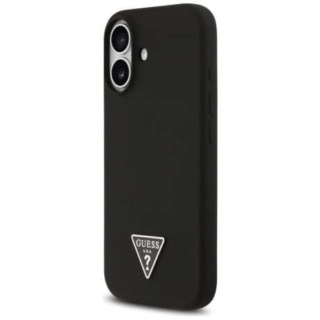Оригінальний силіконовий чохол Guess Silicone Triangle Logo з MagSafe на iPhone 17 - Black