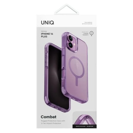 Оригінальний чохол UNIQ Combat Magclick Charging для iPhone 16 Plus - Violet