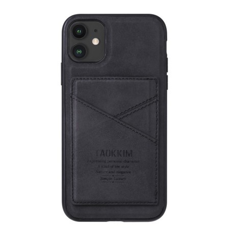 Противоударный чехол TAOKKIM Retro Matte для iPhone 11 - черный