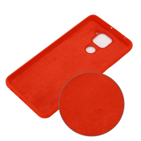 Силиконовый чехол Solid Color Liquid Silicone на Xiaomi Redmi Note 9 / Redmi 10X - красный