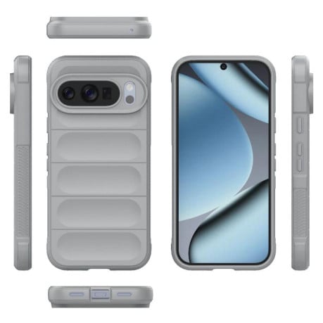 Силиконовый чехол Magic Flannel для Google Pixel 10 / 10 Pro 5G Global — серый