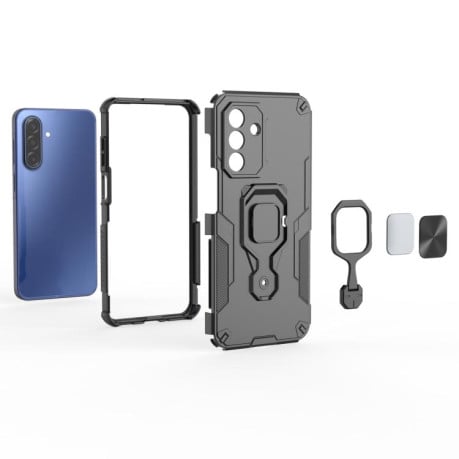 Противоударный чехол Metal Kickstand TPU Hybrid PC на Samsung Galaxy A17 5G - синий