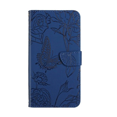 Чехол-книжка Skin Feel Butterfly Embossed для Samsung Galaxy A05 - синий