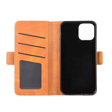 Чехол-книжка Dual-side Magnetic Buckle для iPhone 12/12 Pro  - оранжевый