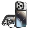 Матовый чехол AG Frosted Lens Holder MagSafe с держателем камеры и MagSafe для iPhone 15 Pro Max — чёрный