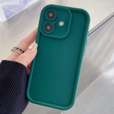 Чехол силиконовый Shockproof Frame Frosted Precise Hole на iPhone 17 - синий