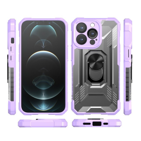 Чохол протиударний Clear Matte with Holder для iPhone 13 Pro - фіолетовий
