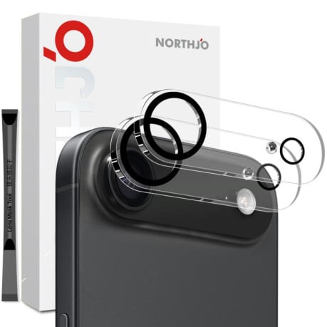 Комплект защитных стекл на камеру 2pcs NORTHJO Camera Lens Protector 3D Night Shot Tempered Glass на iPhone Air - черное