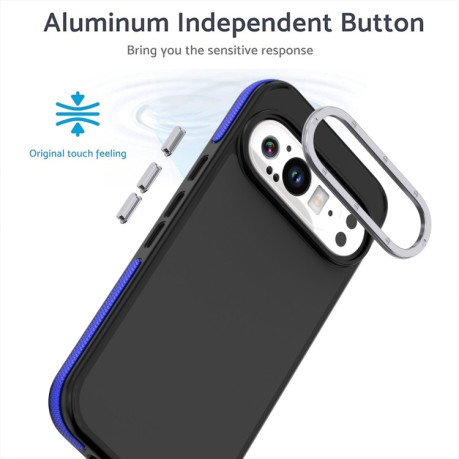 Противоударный чехол Dual-Color Skin Feel Shockproof Series на Google Pixel 9 Pro XL - синий