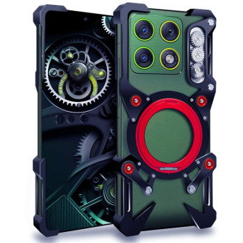 Чохол Rotating Bracket Hollow Metal with Lanyard з поворотним тримачем на Motorola Edge 70 Pro 5G — чорний
