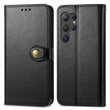 Чехол-книжка Retro Solid Color на Samsung Galaxy S25 Ultra 5G - черный