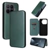 Чехол-книжка Carbon Fiber Texture на Xiaomi 17T Pro 5G — зелёный