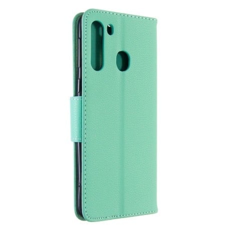 Чехол-книжка Texture Single на Samsung Galaxy A21- зеленый