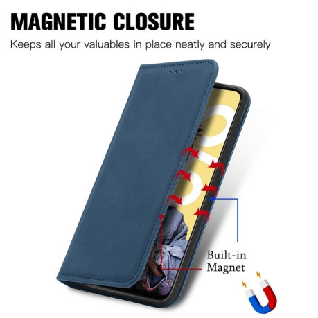 Чехол-книжка Retro Skin Feel Business Magnetic для Realme C55 - синий