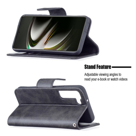 Чехол-книжка Retro Lambskin Texture для Samsung Galaxy S22 5G - черный