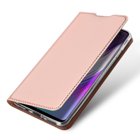 Чехол-книжка DUX DUCIS Skin Pro Series на Samsung Galaxy S10 5G-розовое золото