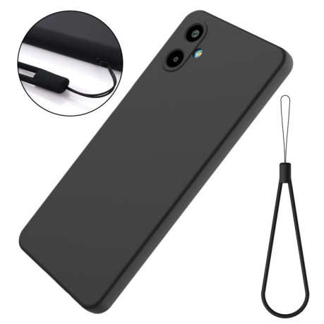 Силиконовый чехол Solid Color Liquid Silicone на Samsung Galaxy M06 / F06 5G - черный