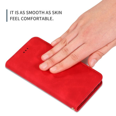 Чохол-книга Retro Skin Feel Business Magnetic на iPhone 11-червоний