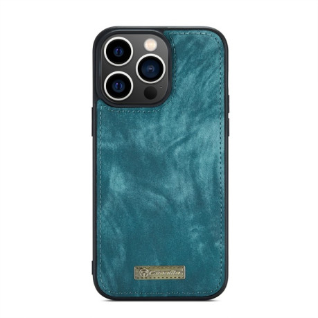 Чехол-кошелек CaseMe 008 Series Zipper Style на iPhone 15 Pro - синий