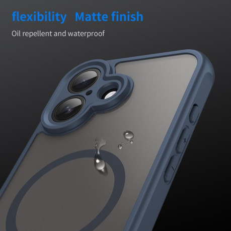 Чехол Fan Dun Series гибрид Frosted с Magsafe на iPhone 17 - синий