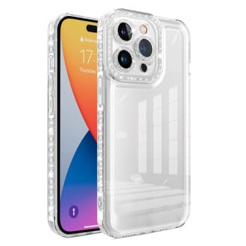 Противоударный чехол Shinning Diamond Space для iPhone 14 Pro - прозрачный
