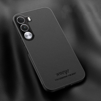 Чехол HUIYI Leather Magnetic на Realme C100i 4G — чёрный