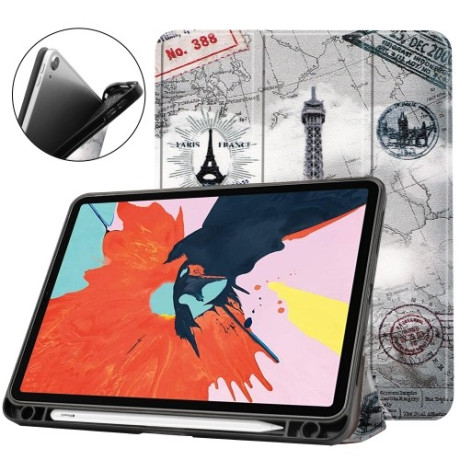 Чохол-книжка Colored Drawing with stylus holder на iPad Air 10.9 2022/2020 - Eiffel Tower