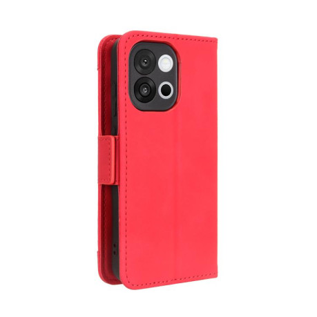 Чехол-книжка Skin Feel Calf на OnePlus 13T - красный