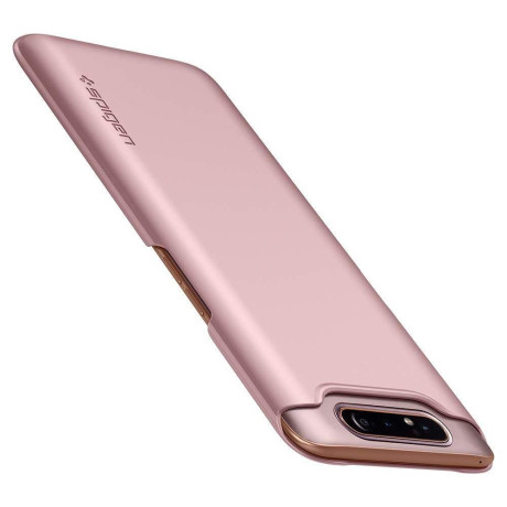 Оригинальный чехол Spigen Thin Fit для Samsung Galaxy A80 Rose Gold