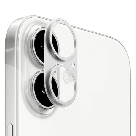 Защита камеры XDCASE Titanium Alloy Hollow Camera Lens на iPhone 17 - серебристый