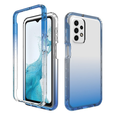 Противоударный чехол Two-color Gradient для Samsung Galaxy A23 4G - синий