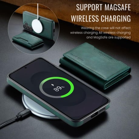 Чохол MAGKING K2 Series з MagSafe RFID+кишенька на карт на Samsung Galaxy S25 FE 5G - зелений