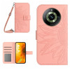 Чохол-книжка Skin Feel Sun Flower для Realme 11 Pro 5G/11 Pro+ 5G - рожевий