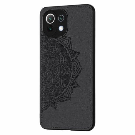Чехол Mandala Embossed Cloth на Xiaomi Mi 11 Lite/Mi 11 Lite NE - черный