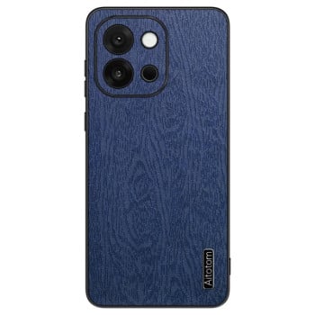 Чехол Tree Bark Leather Shockproof для OnePlus 13T - синий