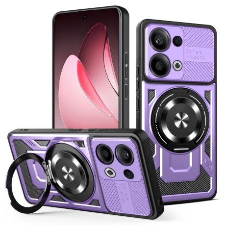 Ударозахисний чохол Armor Rotating Holder MagSafe на OPPO Reno13 5G - фіолетовий