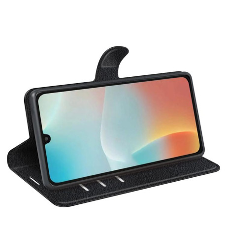 Чехол-книжка Litchi Texture Horizontal Flip Leather на Samsung Galaxy M16 / F16 - черный