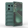 Силіконовий чохол Magic Flannel для OPPO Find X6 5G - темно-зелений